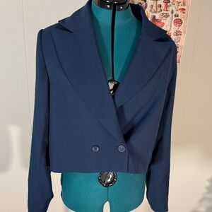 Kirundo Women's Cropped Navy Blazer